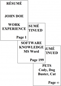 Key Corporate Services advises you to keep your resume to one or two pages max!