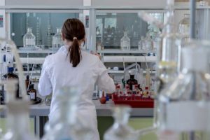 Woman in laboratory